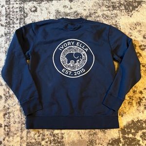 Ivory Ella women’s size Small navy blue crew neck sweatshirt